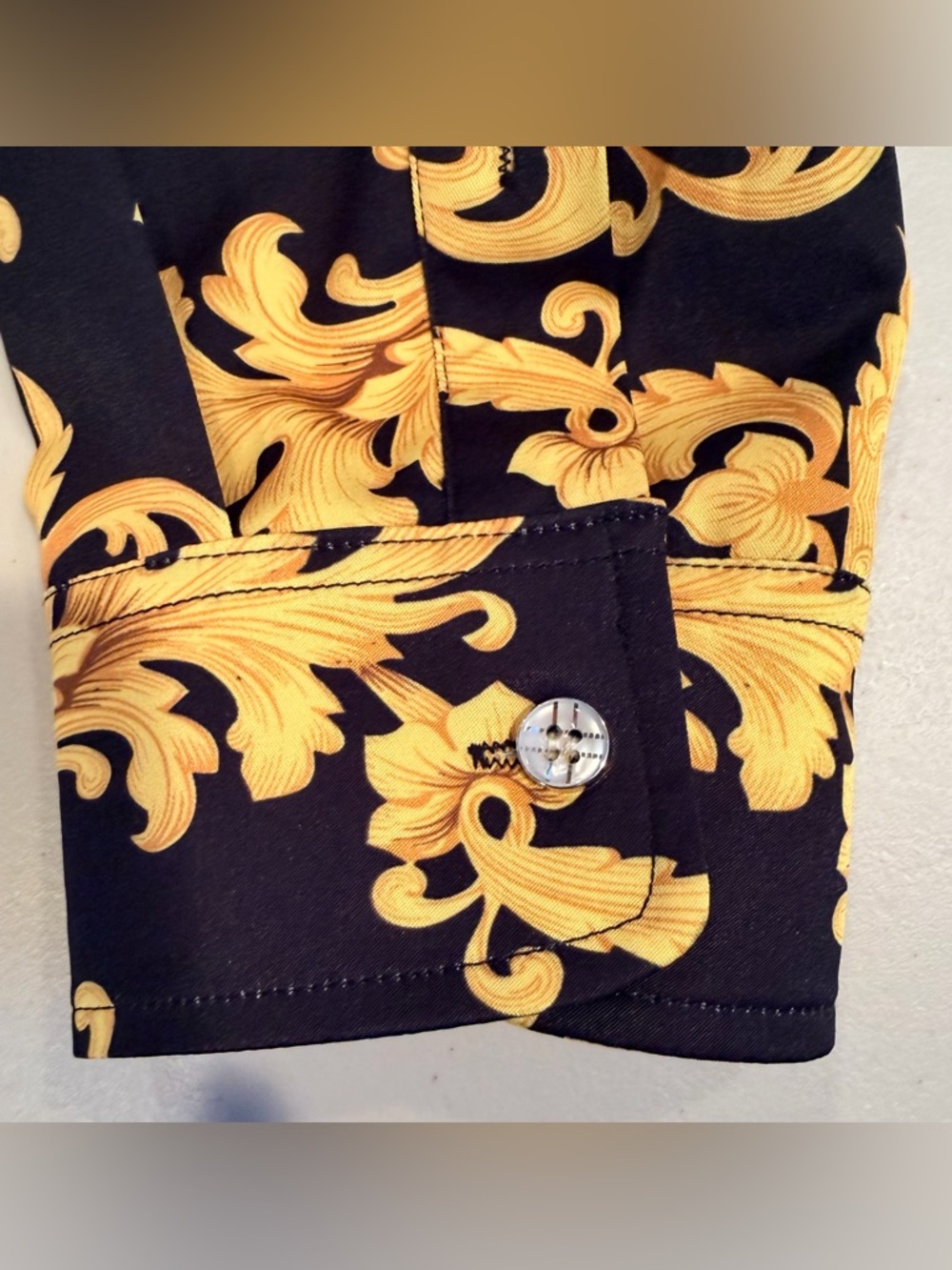 Daupanzees | men’s luxury print dress shirt. Size: XXL - Picture 14 of 16